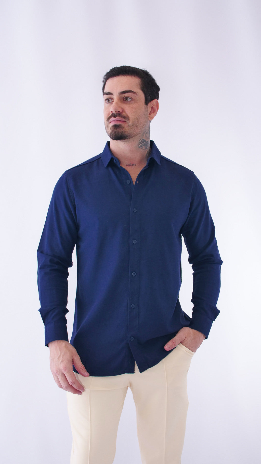 Camisa Linho com elastano