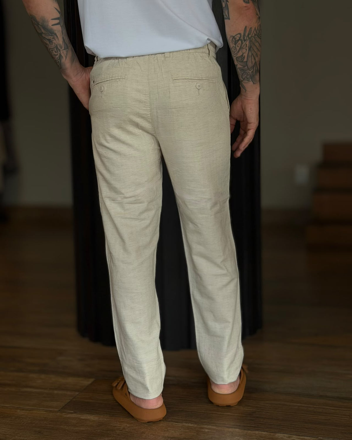 Calça de linho alfaiataria Mk