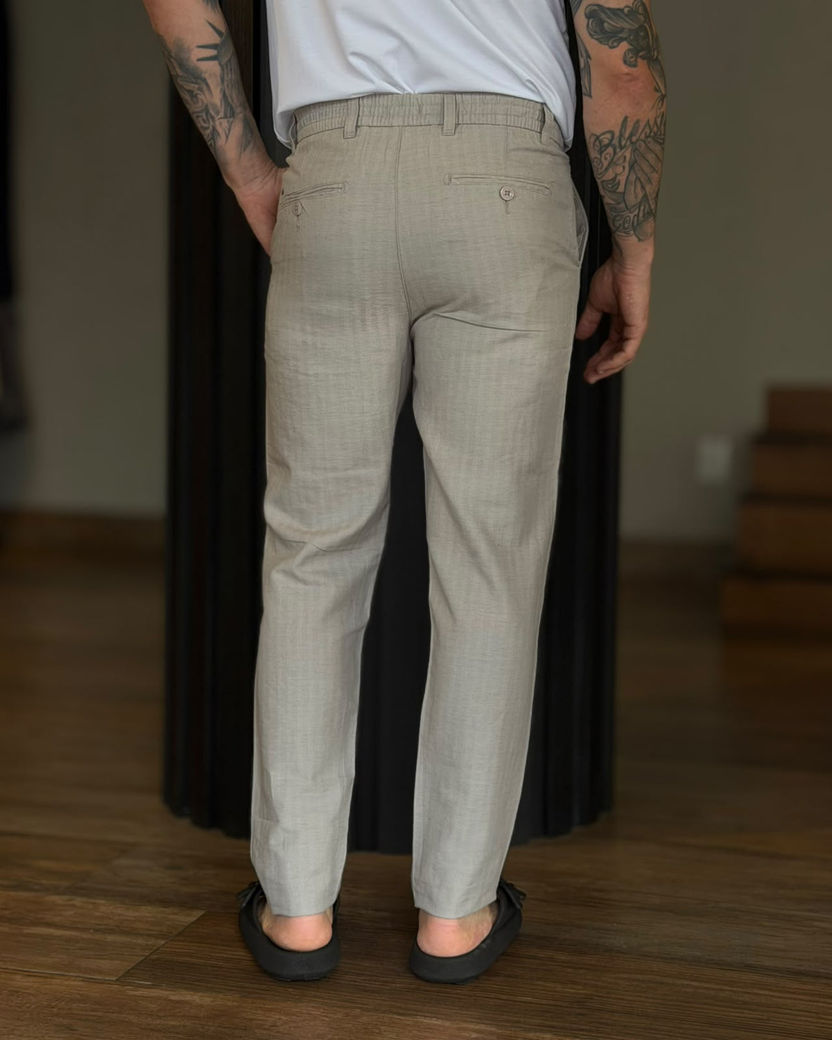 Calça de linho alfaiataria Mk