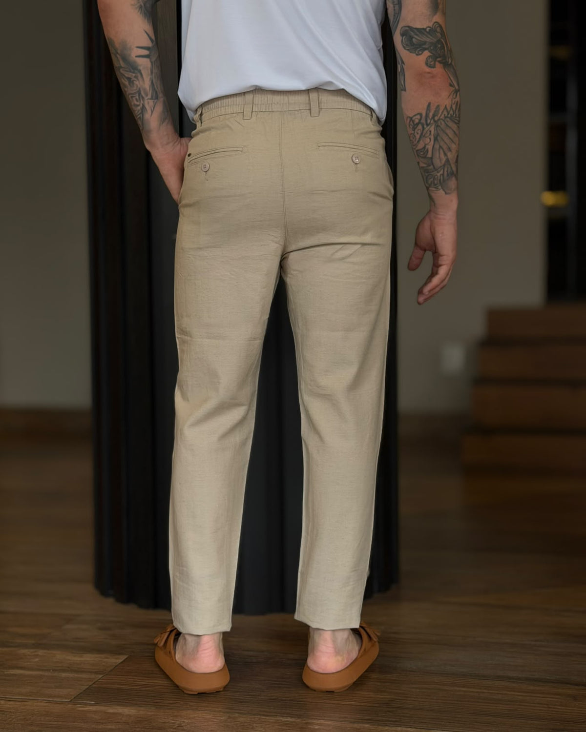 Calça de linho alfaiataria Mk