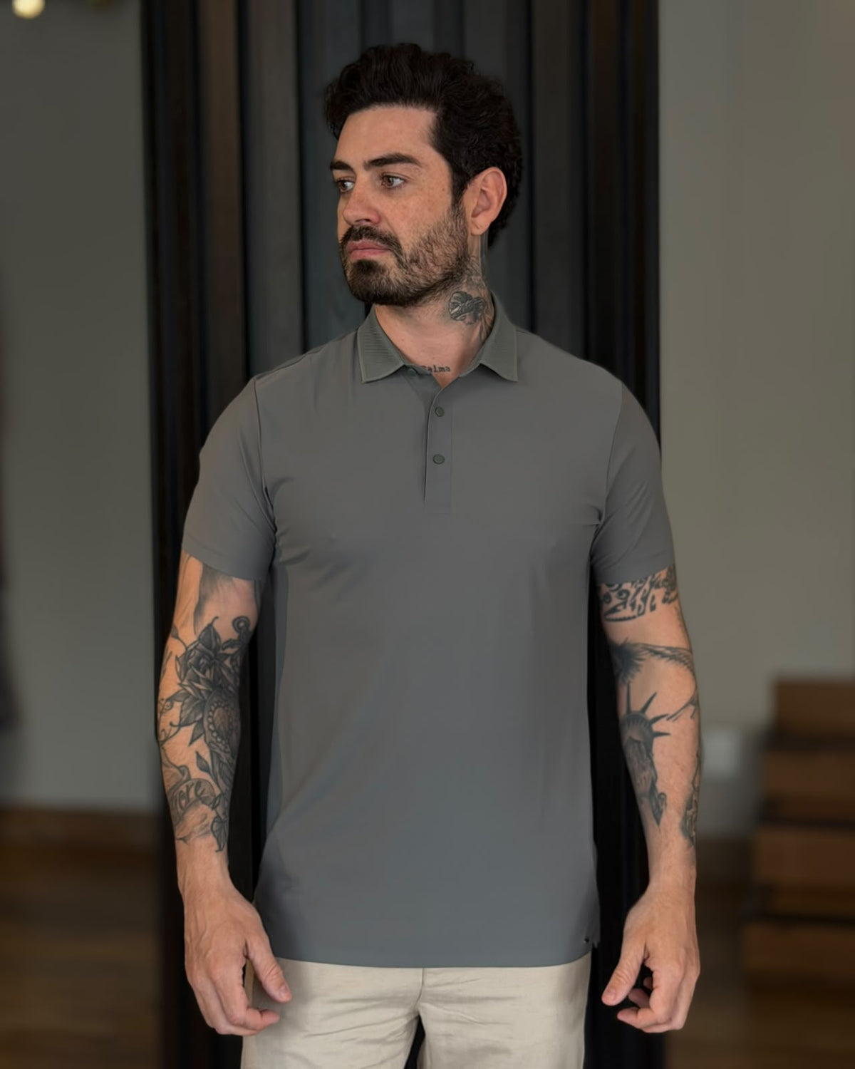 Polo Tech Botão
