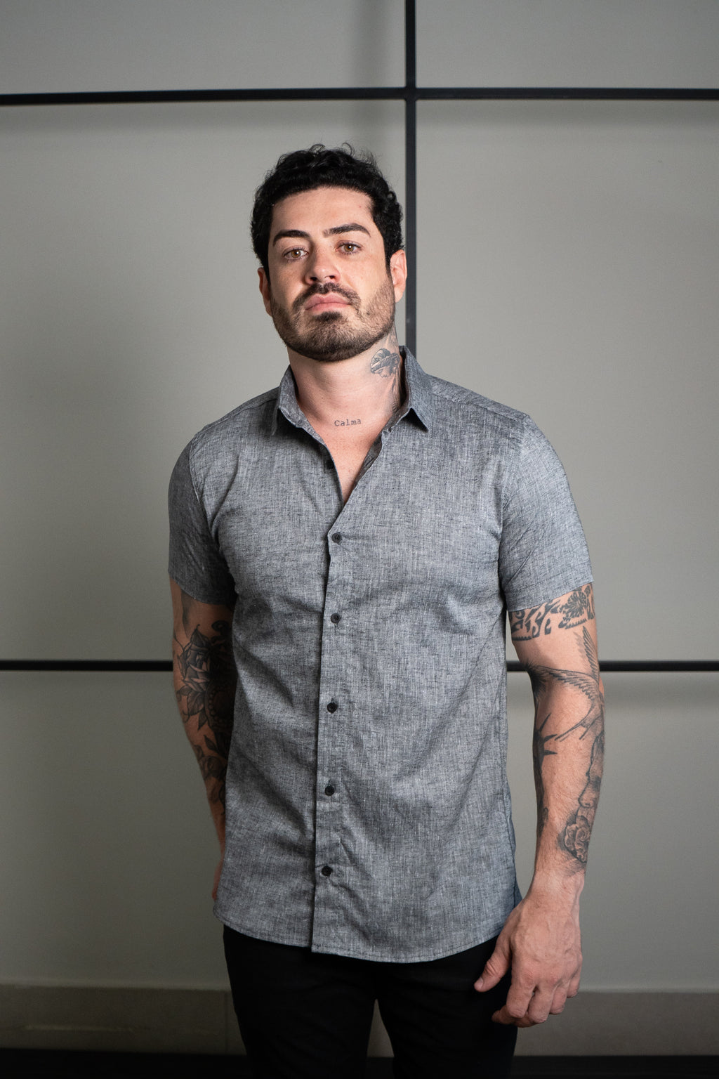 Camisa de Linho Mk M/C