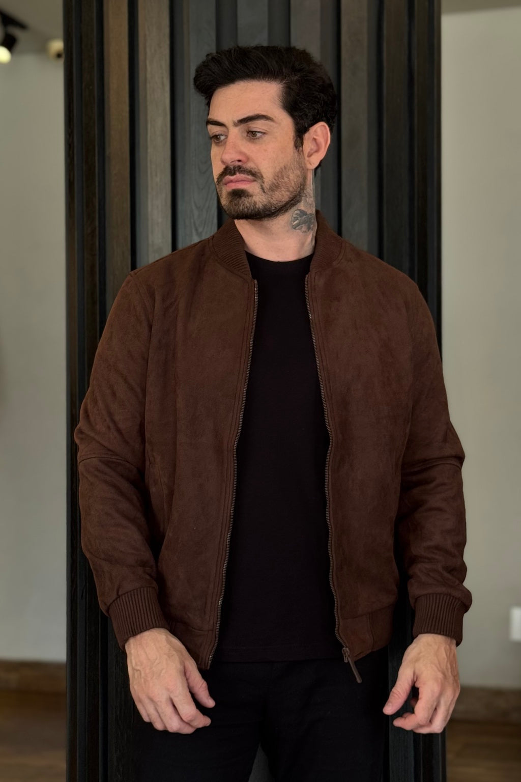 Jaqueta Bomber Camurça Mk