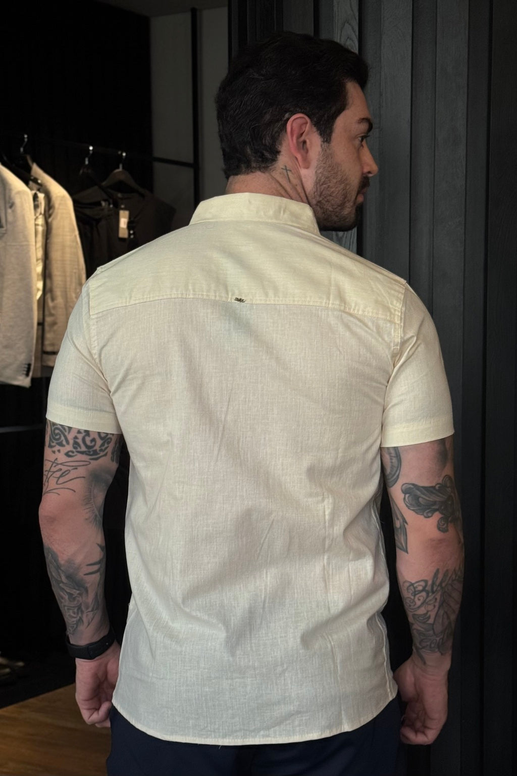 Camisa de Linho Mk M/C